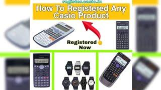 How to registered casio product