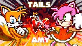 Tails vs Amy. | Sonic Sprite Animation