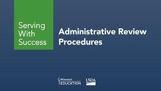 Administrative Review Procedures