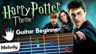 Harry Potter Guitar Theme Song for Beginners | Hedwigs Tutorial | Easy Lessons Lyrics Backing Tracks