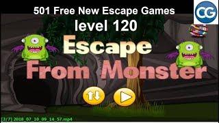 [Walkthrough] 501 Free New Escape Games level 120 - Escape from monster - Complete Game