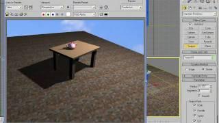 3ds Max Tutorials - Beginner (2) Add Light and Material to Object (Table)