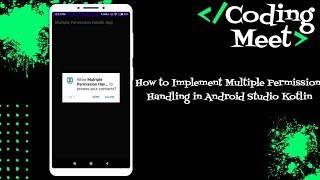 How to Handle Multiple Permissions Without Library in Android Studio Kotlin | Easy Tutorial