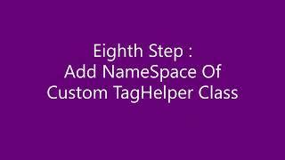 Custom TagHelpers in  Asp.Net Core 6