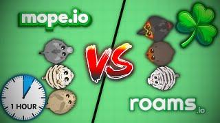 roams.io vs mope.io - 1 hour luck challenge