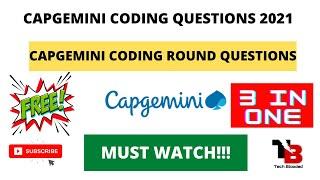 Capgemini Senior Analyst role Coding Questions | Capgemini Coding Questions | Capgemini coding round