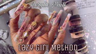  ACRYLIC NAILS LAZY GIRL METHOD | Testing MODELONES Acrylic Powder for the First Time | XXXL NAILS