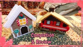 Plastic Canvas Completion & Review/Little Potpourri Houses #plasticcanvas #completion #yarnart