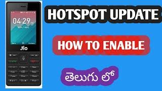 Jio phone hotspot | how to enable | hotspot in jio phone | internet sharing jio phone | telugu |