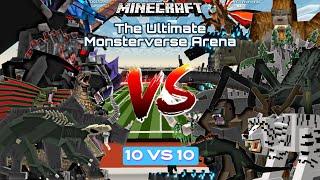 Monsterverse Addon 10 VS 10 in Minecraft PE Round 1 And 2 [ Monsterverse Addon]