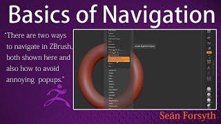 ZBrush navigation - the standard way and the right click way