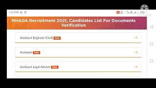 Mhada bhart 2019/ Document verification list जाहिर /@sudhir kewat vloggs....