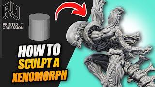 How I Sculpted an Alien Masterpiece in Zbrush! (Time-Lapse)