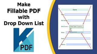 How to create a fillable pdf form with drop down menu list in Kofax Power PDF