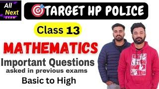 Target  HP POLICE CONSTABLE and PATWARI || Mathematics 13 || IMPORTANT QUESTIONS...#hppolice