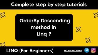 how to use order by descending in Linq || order by descending in Linq query with lambda expression