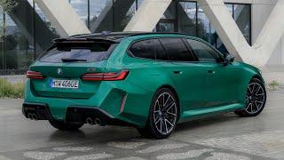 2025 BMW M5 Touring Man Green - Driving, Exterior, Interior