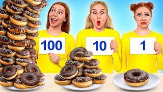 1, 10 или 100 Слоев еды Челлендж | Сумасшедший челлендж от Multi DO Challenge