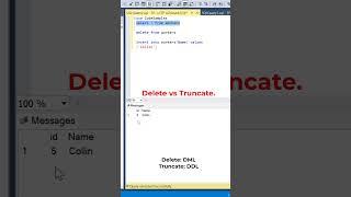 #SQL Delete vs Truncate. #datascience #programming #coding #sqltutorial