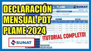 PLAME 2024 Declaración mensual SUNAT