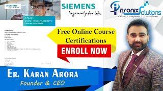 Siemens FREE Online Course Certification - Siemens PLC and Industrial Automation Course Certificate