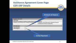 Non-Regulated CDFIs: Getting Acquainted with Your FY2022 CDFI ERP Assistance Agreement