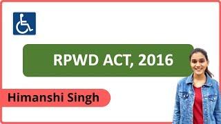 दिव्यांग कानून(RPWD) | The Rights of Persons with Disability Act 2016 for CTET,KVS,NVS,HTET,DSSSB