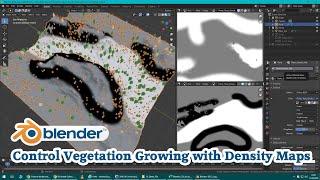 Blender Beginner Tutorial Part 8 - Control Vegetation Growing with Density Maps