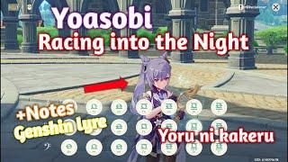 YOASOBI - Racing into the Night ( Yoru ni Kakeru ) | Genshin Harp Cover [ Genshin Windsong Lyre ]
