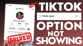 How to fix TikTok profile view option not showing 2023 | How to on profile view on Tiktok in iphone