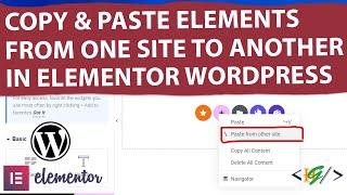 How to Copy & Paste Element Section / Widget from One Site to Another Website in Elementor WordPress