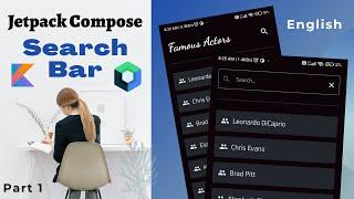 Search Bar Design in Jetpack Compose | English | Android Studio | Part 1 of 2