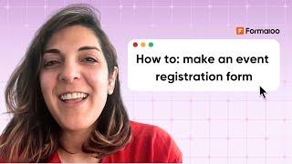 How to create an event registration form