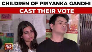 LS Polls Phase 6: Raihan Rajiv Vadra And Miraya Vadra, Children Of Priyanka Gandhi, Cast Their Vote