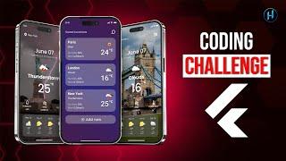 Flutter Coding Challenge | Weather App UI (Livestream)