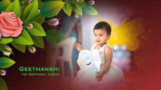 Geethanshi 1st Birthday teaser Zoom Studio,Nandyal, Mobile No: 9989325585