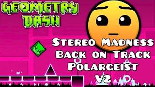 Geometry Dash - Part 6 -  Remix Pack 1! V2 Stereo Madness, Back on Track, Polargeist! Gameplay (PC)