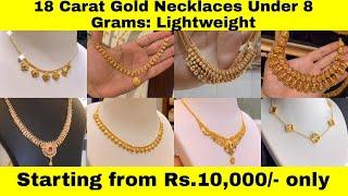 Exquisite 18 Carat Gold Necklaces Under 8 Grams Lightweight & Elegant Designs