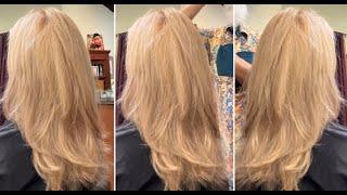 Beautiful Long Layered Haircut Tutorial Women With Bangs & Fix a Long Hair