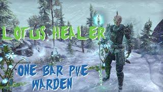 Lotus Warden Healer One Bar Oakensoul PVE Build (Firesong DLC)