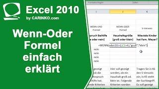 Excel Wenn-Oder-Formel einfach erklärt  - carinko.com