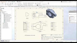 Solidworks Tutorial : How to convert 3D to 2D Drawing & Drafting in solidworks