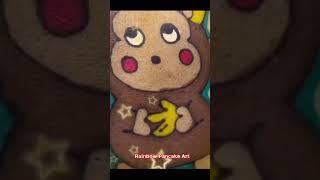 Shorts - Monkey cartoon, Sanrio Characters, Monkichi, Pancake Art I Rainbow Pancake Art