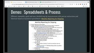 2.2 Demos - Spreadsheets & Process