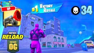 High Elimination Squad Ranked Reload Win Gameplay | Fortnite OG Chapter 5 Season 4 Reload | 34 ELIMS