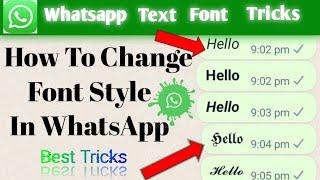 How to Change Text Message Font In WhatsApp Without Using Any App |WhatsApp Massage Tricks.