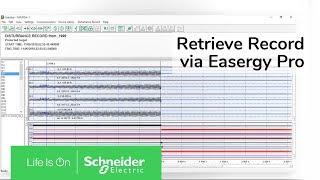 Easergy P3 - Download a disturbance record with Easergy Pro