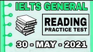 IELTS GENERAL READING PRACTICE TEST | V2 IELTS | 30 MAY 2021