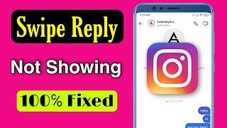 Instagram swipe reply option not showing | Instagram swipe reply option not working