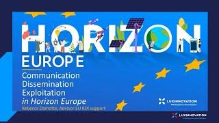 Horizon Europe – focus on communication, dissemination and exploitation